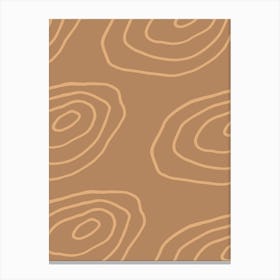 Tan Wood Grain Pattern Canvas Print