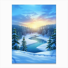 Winter Landscape 10 Canvas Print