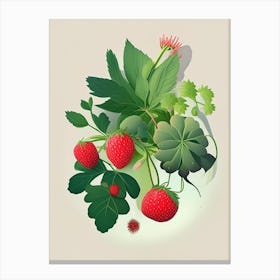 Wild Strawberries, Plant, Comic 1 Canvas Print