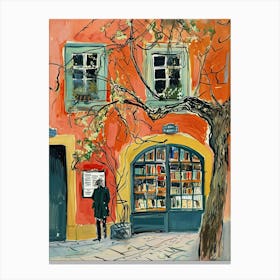 Munich Book Nook Bookshop 2 Canvas Print