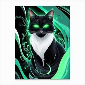 Cat With Green Eyes 1 Canvas Print