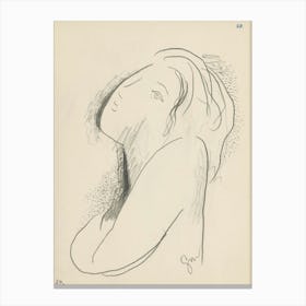 Study Of A Girl, Mikuláš Galanda Canvas Print