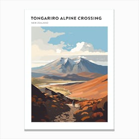 Tongariro Alpine Crossing New Zealand 3 Hiking Trail Landscape Poster Canvas Print