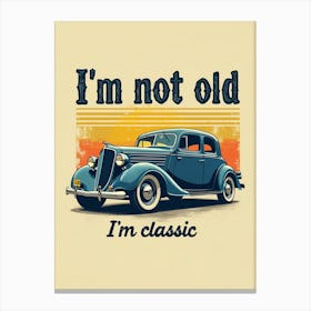 Retro Classic Car Poster Canvas Print