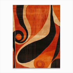 Abstract Orange Rug Canvas Print