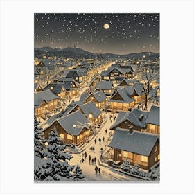 Winter Village no2 Canvas Print