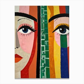 Two Women'S Faces Canvas Print