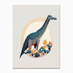 Corythosaurus Terrazzo Style Dinosaur Canvas Print