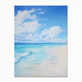 A Painting Of Grace Bay Beach, Turks And Caicos Islands 1 Canvas Print