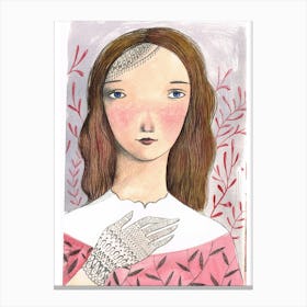 Lady In Pink Canvas Print