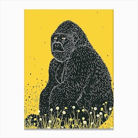 Yellow Mountain Gorilla 1 Canvas Print