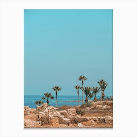 Palm Trees On The Beach 1 Canvas Print