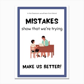 Mistakes Show That We'Re Trying Make Us Better, Classroom Decor, Classroom Posters, Motivational Quotes, Classroom Motivational portraits, Aesthetic Posters, Baby Gifts, Classroom Decor, Educational Posters, Elementary Classroom, Gifts, Gifts for Boys, Gifts for Girls, Gifts for Kids, Gifts for Teachers, Inclusive Classroom, Inspirational Quotes, Kids Room Decor, Motivational Posters, Motivational Quotes, Teacher Gift, Aesthetic Classroom, Famous Athletes, Athletes Quotes, 100 Days of School, Gifts for Teachers, 100th Day of School, 100 Days of School, Gifts for Teachers,100th Day of School,100 Days Svg, School Svg,100 Days Brighter, Teacher Svg, Gifts for Boys,100 Days Png, School Shirt, Happy 100 Days, Gifts for Girls, Gifts, Silhouette, Heather Roberts Art, Cut Files for Cricut, Sublimation PNG, School Png,100th Day Svg, Personalized Gifts Canvas Print