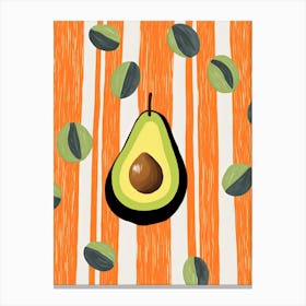 Avocado Fruit Summer Illustration 3 Canvas Print