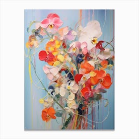 Abstract Flower Painting Snapdragon 2 Canvas Print