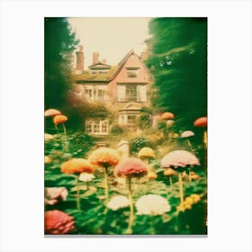 English Countryside Vintage Polaroid Canvas Print