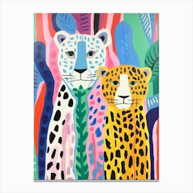 Colourful Kids Animal Art Leopard 1 Canvas Print
