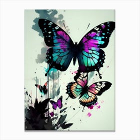 Butterfly Splatters 1 Canvas Print