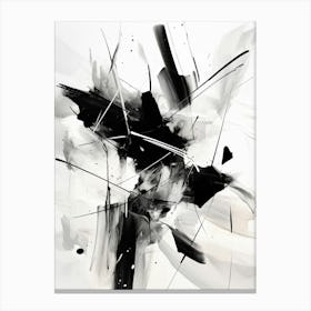 Unseen Forces Abstract Black And White 2 Canvas Print