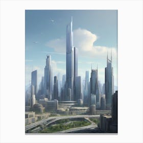 Futuristic Cityscape 6 Canvas Print