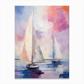 Sailboats On The Ocean Canvas Print