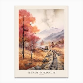 The West Highland Line Scotland Uk Trail Poster Canvas Print