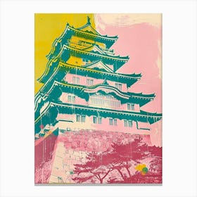 Himeji Japan Duotone Silkscreen 2 Canvas Print