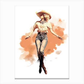 50 S Style Cowgirl 3 Canvas Print