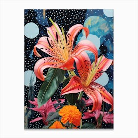 Surreal Florals Lily 7 Flower Painting Canvas Print