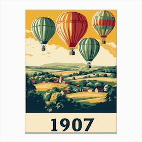 Aihrgdesign A Vintage Travel Poster Of A 1907 Hot Air Balloon 93c43f1f Cda7 4ae8 Bdad 3ffde2abccfb 0 Canvas Print