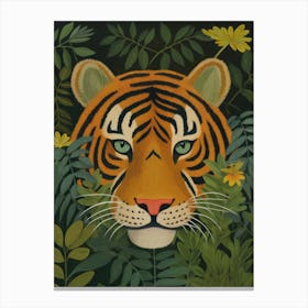 Tiger In The Jungle 7 Canvas Print