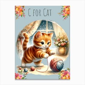 C For Cat 1 Nursery Canvas Print