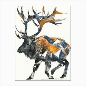 Abstract Elk Canvas Print