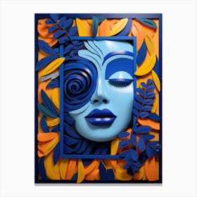 Blue Face 1 Canvas Print