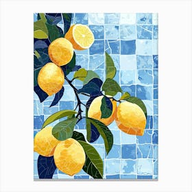 Lemons Illustration 1 Canvas Print
