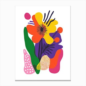 Abstract Flower Print Canvas Print