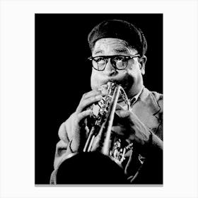 Dizzy Gillespie Line Art Illustration 1 Canvas Print