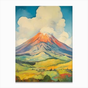 Popocatepetl Mexico 2 Mountain Painting Canvas Print