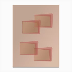 Squares in Pink, abstract picture Canvas Print