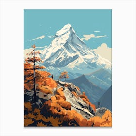 Poon Hill Trek Nepal 1 Hiking Trail Landscape Canvas Print