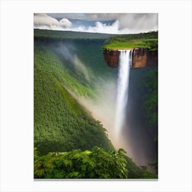Kaieteur Falls Of The North, Guyana Realistic Photograph (3) Canvas Print