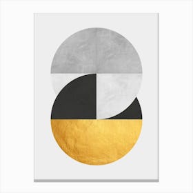 Collage with gold and black 4 Canvas Print