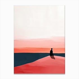 Meditating Man, Minimalism 1 Canvas Print