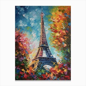 Eiffel Tower Paris France Monet Style 35 Canvas Print