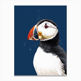 Clive The Puffin Canvas Print