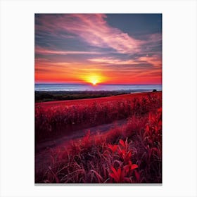 Sunset In The Field 19 Canvas Print