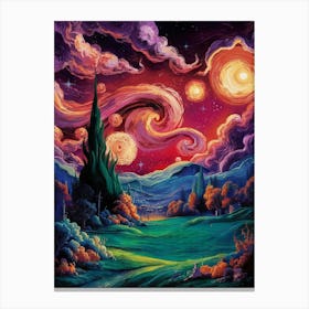 Starry Night Sky 2 Canvas Print