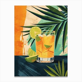 Art Deco Zesty Cocktail Canvas Print