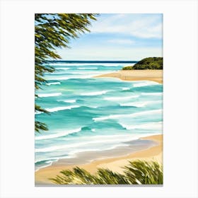 Inverloch Surf Beach, Australia Contemporary Illustration   Canvas Print