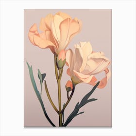 Floral Illustration Freesia 1 Canvas Print